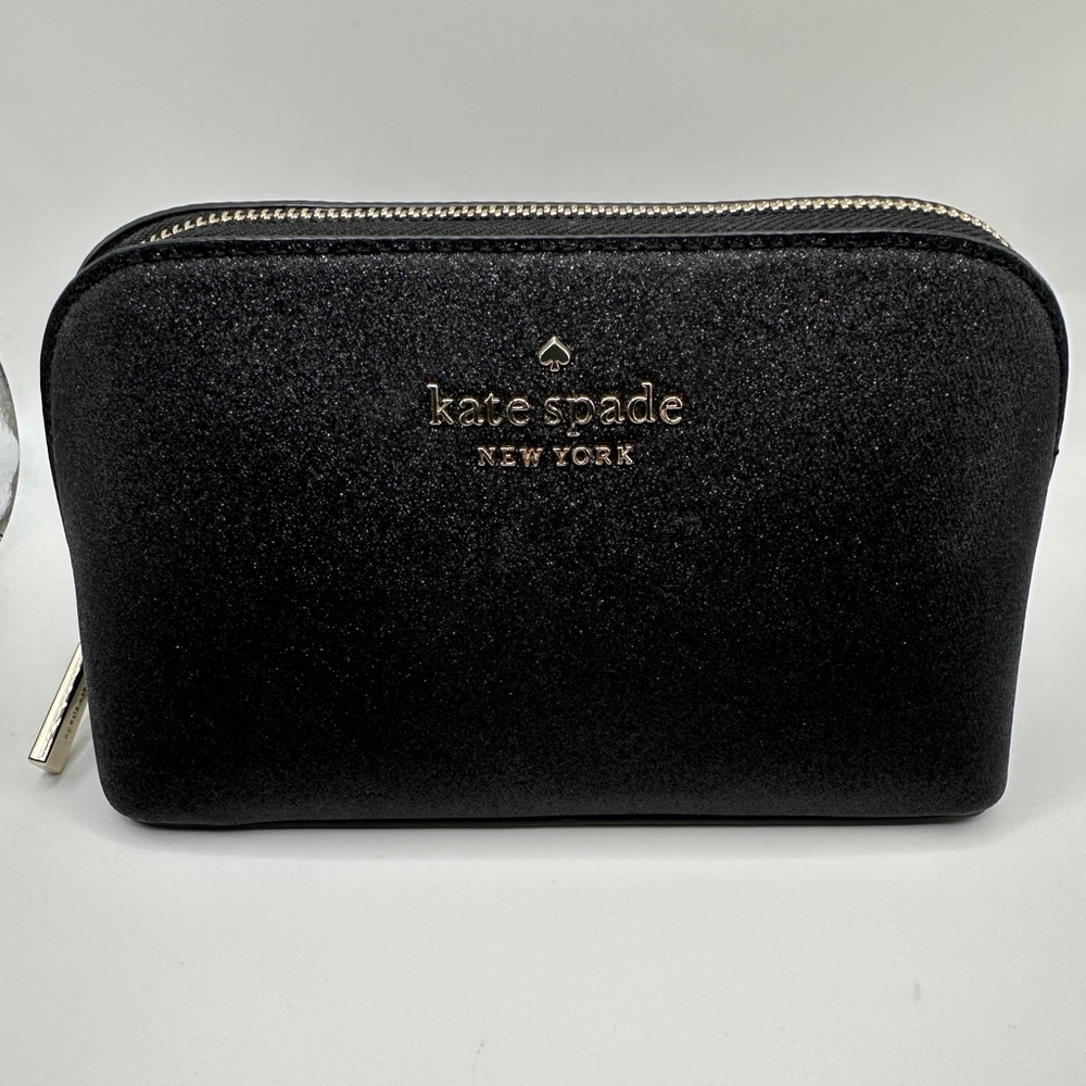 Kate Spade Black Zip Pouch with sparkle
